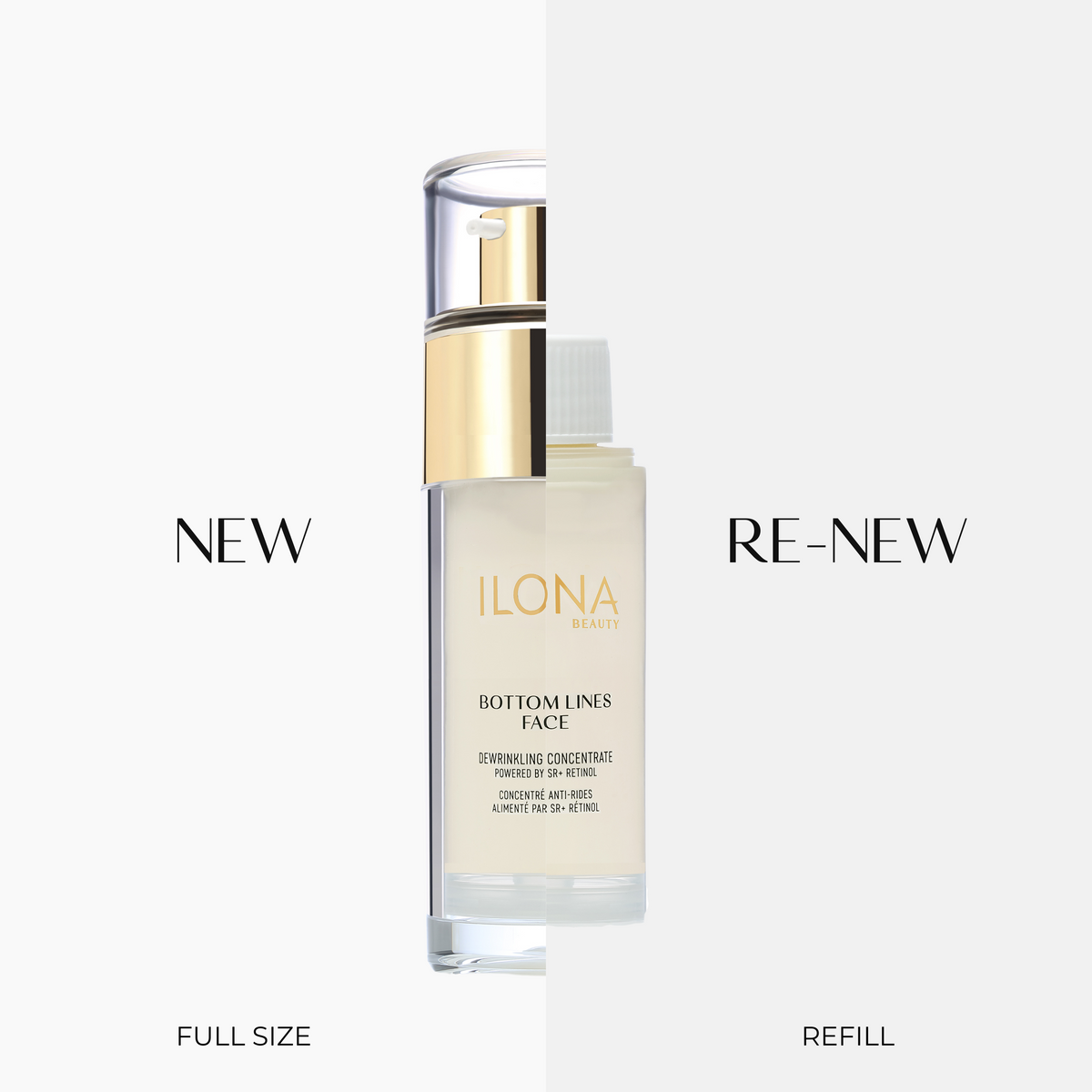 Bottom Lines Face Refill Dewrinkling Concentrate [Powered by SR+ Retinol]