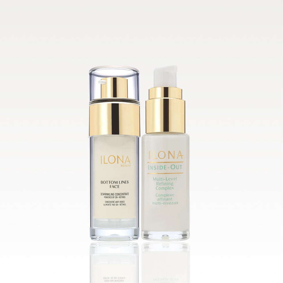 BOTTOM LINES FACE Dewrinkling Concentrate + INSIDE-OUT Multi-Level Refining Complex