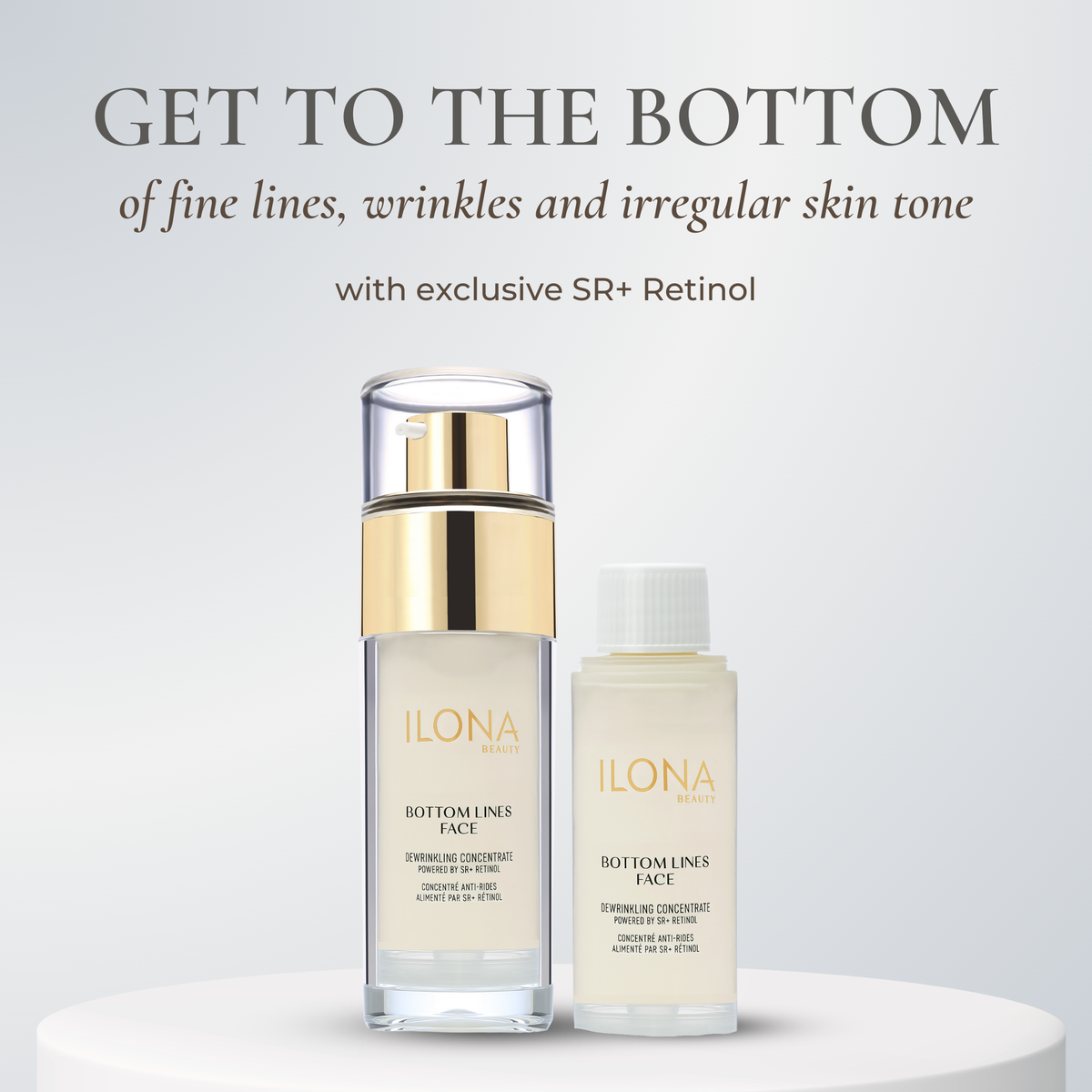 Deep Wrinkle Repair Duo Bottom Lines Face Dewrinkling Concentrate + Refill