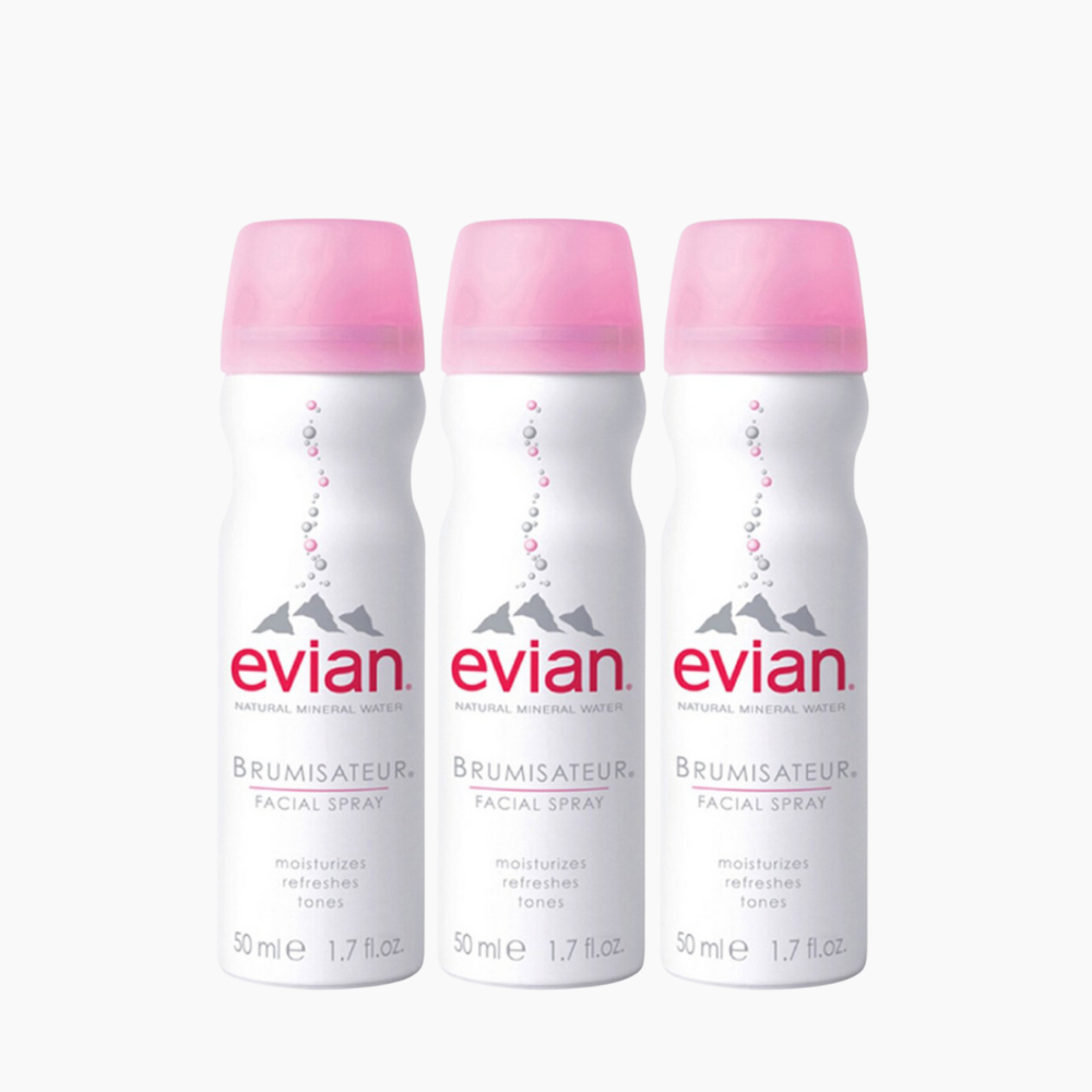 Evian Travel Trio Natural Mineral Water Facial Spray